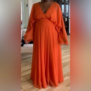 NWT ASOS Burnt Orange Flowy Dress